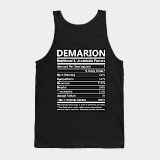 Demarion Name T Shirt - Demarion Nutritional and Undeniable Name Factors Gift Item Tee Tank Top